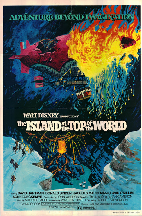 the island at the top of the world 1974 one sheet poster folded